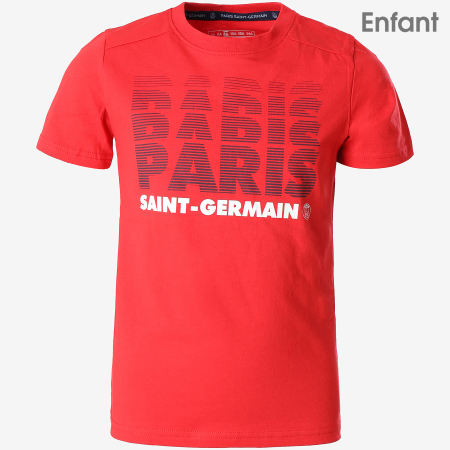 PSG - Tee Shirt Enfant Paris Saint-Germain Rouge