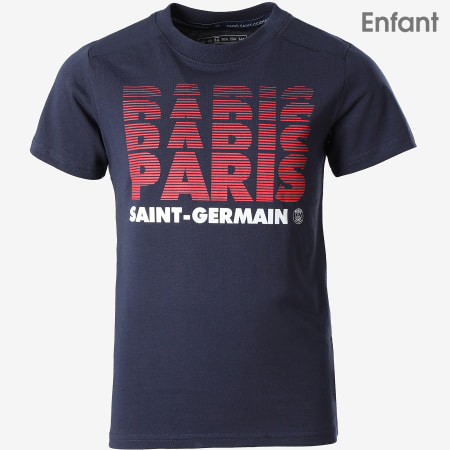 PSG - Tee Shirt Enfant Paris Saint-Germain Bleu Marine