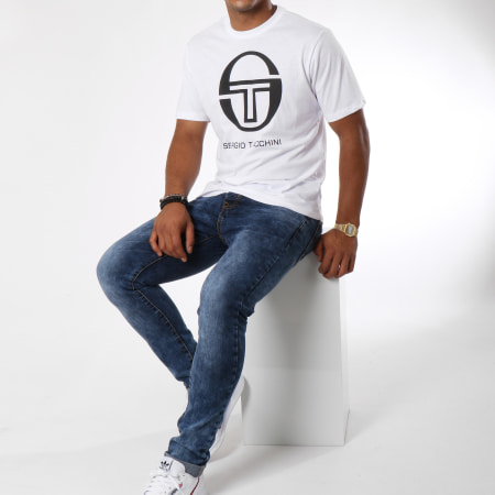 Sergio Tacchini - Tee Shirt Iberis Blanc Noir