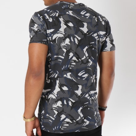 Superdry - Tee Shirt Shop Camo Gris Anthracite Camouflage