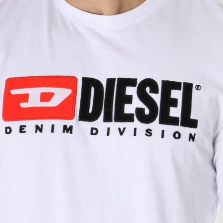 Diesel - Tee Shirt Manches Longues Division Blanc