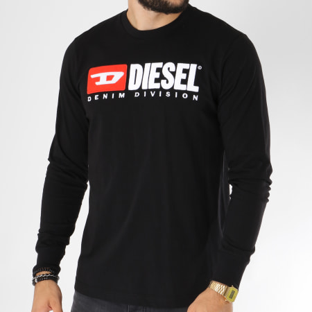 Diesel - Tee Shirt Manches Longues Division Noir