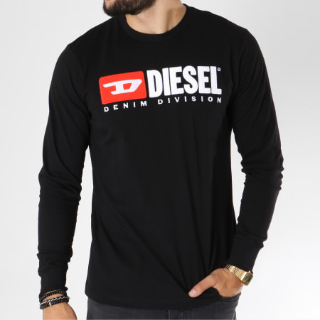 Diesel - Tee Shirt Manches Longues Division Noir