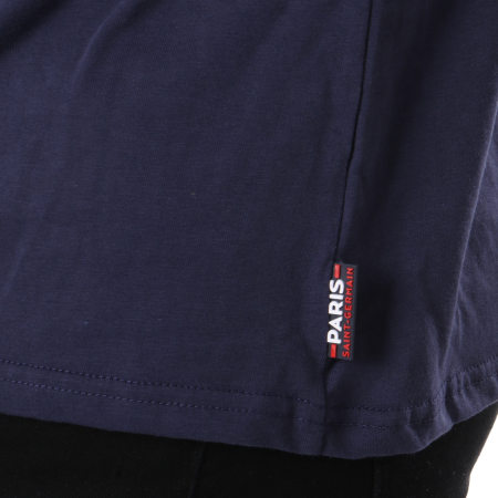 PSG - Tee Shirt Logo Stripes Bleu Marine
