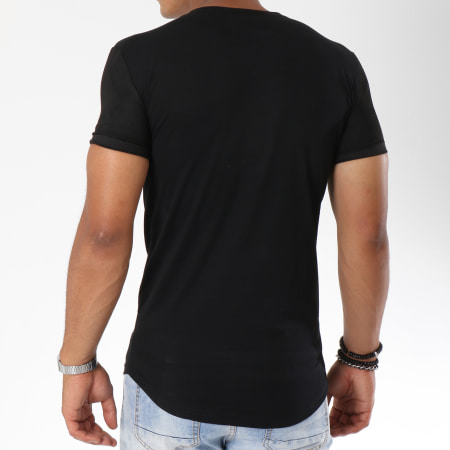 Sixth June - Tee Shirt Oversize Avec Bandes M3556CJA Noir