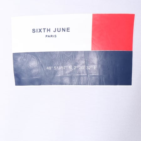 Sixth June - Sweat Capuche Avec Bandes M3570VSW Blanc
