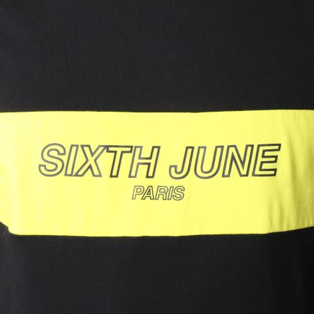 Sixth June - Tee Shirt Oversize M3558CTS Noir Jaune