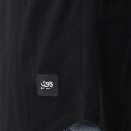 Sixth June - Tee Shirt Oversize M3558CTS Noir Jaune