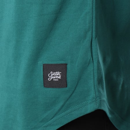 Sixth June - Tee Shirt Oversize M3558CTS Vert Blanc Noir