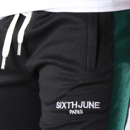 Sixth June - Pantalon Jogging Avec Bandes M3596CPA Noir