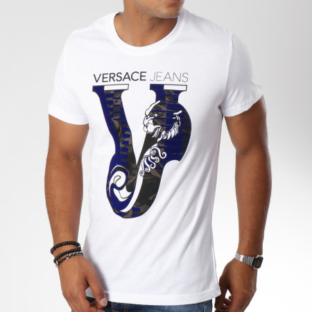 Versace Jeans Couture - Tee Shirt Print 43 Blanc