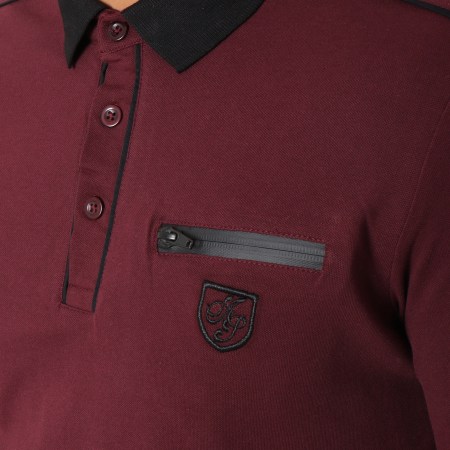 American People - Polo Manches Longues Tippi Bordeaux
