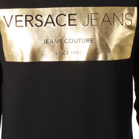 Versace Jeans Couture - Sweat Crewneck Foil B7GSB7F7 Noir Doré