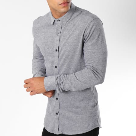 Only And Sons - Chemise Manches Longues Cutton Gris
