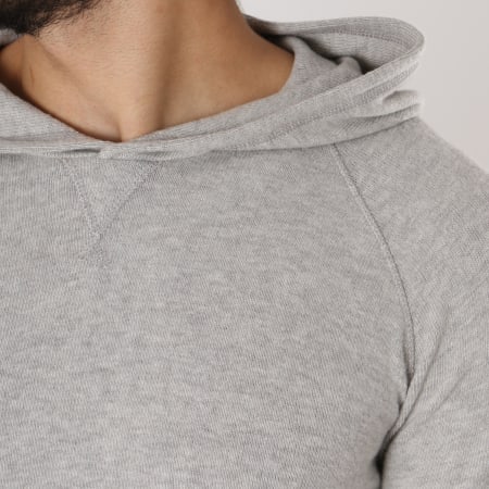 Selected - Pull Capuche Luke Gris Chiné