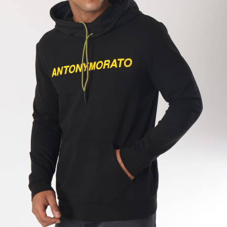 Antony Morato - Sweat Capuche MMFL00435 Noir Jaune