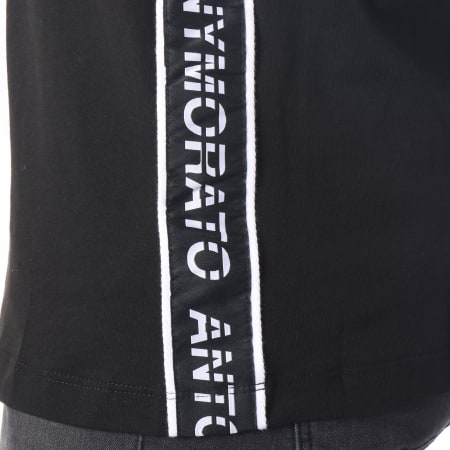 Antony Morato - Tee Shirt Bandes Brodées MMKS01369 Noir Blanc