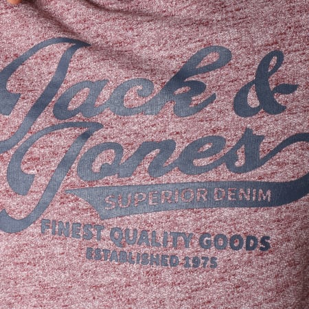 Jack And Jones - Sweat Capuche Panther Bordeaux Chiné