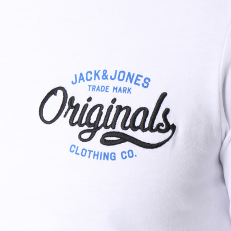 Jack And Jones - Tee Shirt Manches Longues Fara Blanc