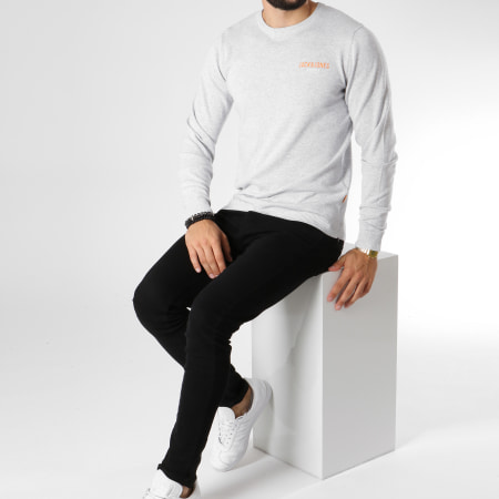 Jack And Jones - Pull Basic Gris Clair Chiné