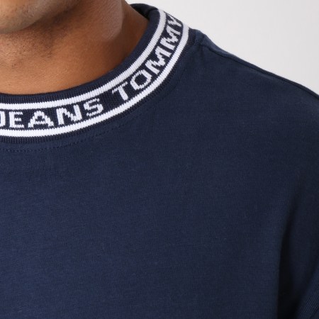 tommy jeans band collar tee