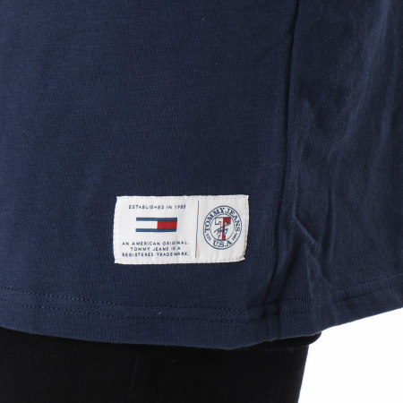 Tommy Hilfiger - Tee Shirt Oversize Band Collar 5104 Bleu Marine