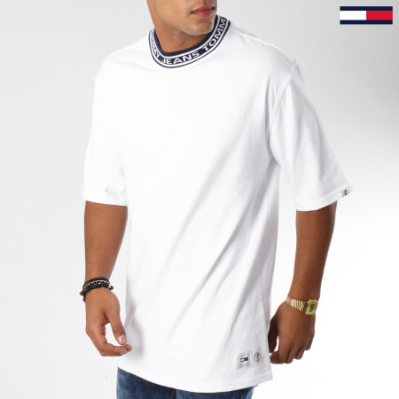 tommy jeans band collar tee