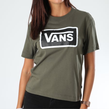 Vans - Tee Shirt Femme Boom Boom Boxy Vert Kaki