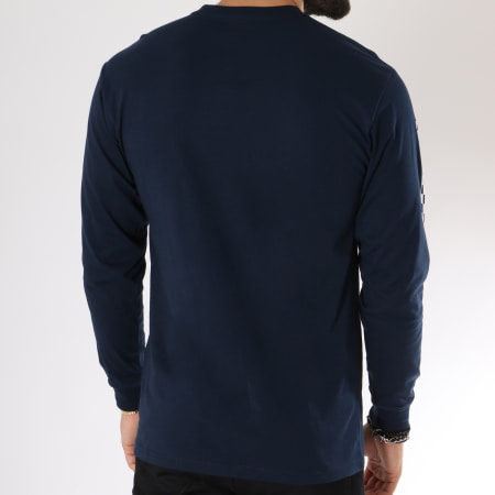 Vans - Tee Shirt Manches Longues Crossed Sticks Bleu Marine