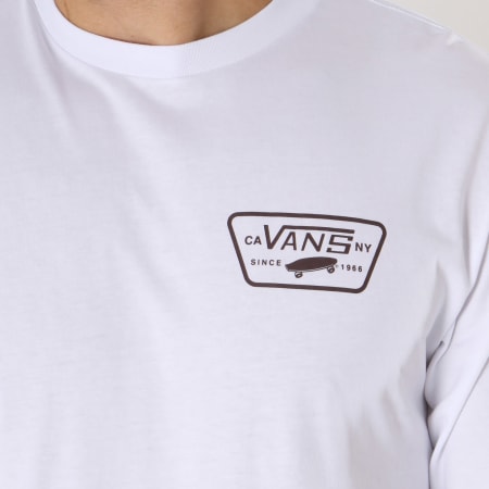 Vans - Tee Shirt Manches Longues Full Patch Back Blanc