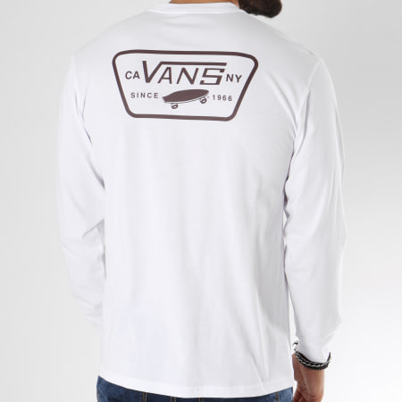 Vans - Tee Shirt Manches Longues Full Patch Back Blanc