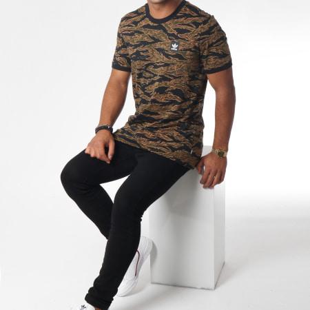 Adidas Originals - Tee Shirt Camo AOP DH3901 Camouflage Vert Kaki