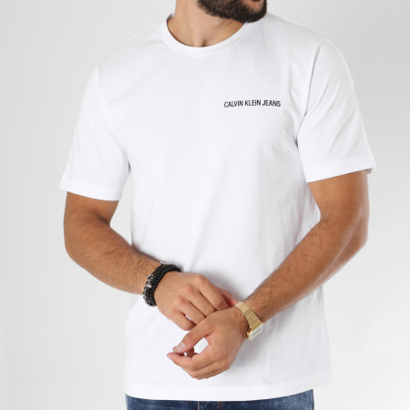 Calvin Klein - Tee Shirt Institutional Placement 9590 Blanc