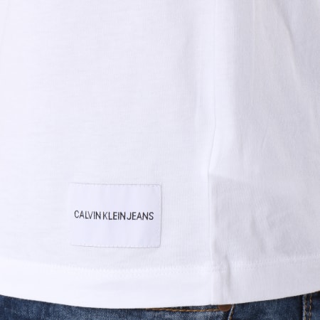 Calvin Klein - Tee Shirt Calvin Jeans Stripe 9614 Blanc