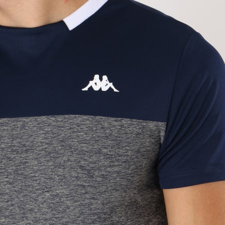 Kappa - Tee Shirt De Sport Soteck Salto 3032AK0 Bleu Marine Gris Chiné
