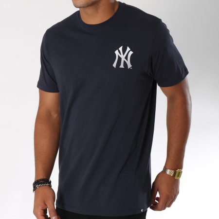 Tee Shirt Headline Back New York Yankees Bleu Marine