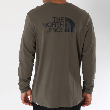 The North Face - Tee Shirt Manches Longues Easy Gris Vert