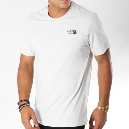 The North Face - Tee Shirt Simple Dome Blanc Chiné