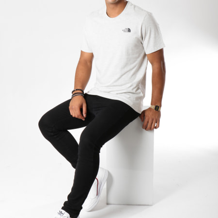 The North Face - Tee Shirt Simple Dome Blanc Chiné