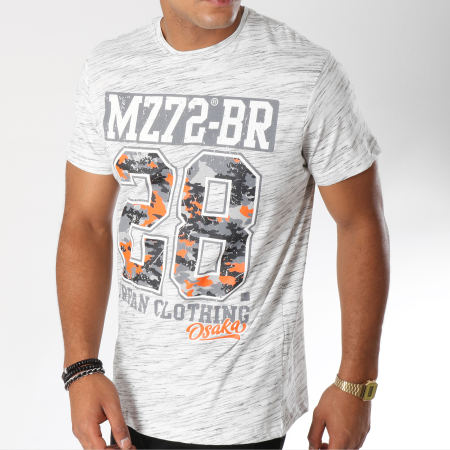 MZ72 - Tee Shirt Thecheck Gris Clair Chiné