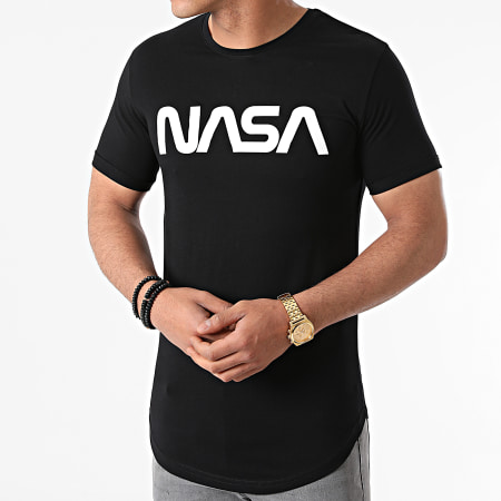 NASA - Tee Shirt Oversize Slim Worm Logo Noir