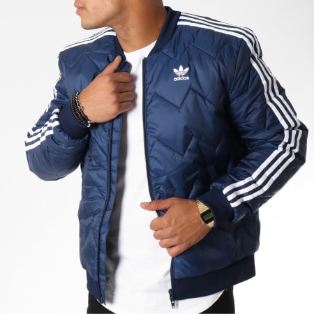 Adidas Originals - Veste Zippée SST Quilted Bleu Marine