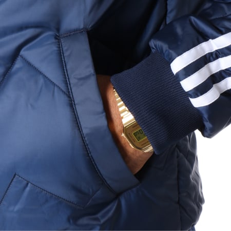 Adidas Originals - Veste Zippée SST Quilted Bleu Marine