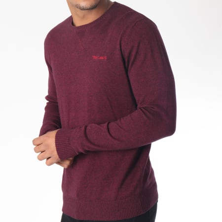 Teddy Smith - Pull Play Mouline Bordeaux Chiné