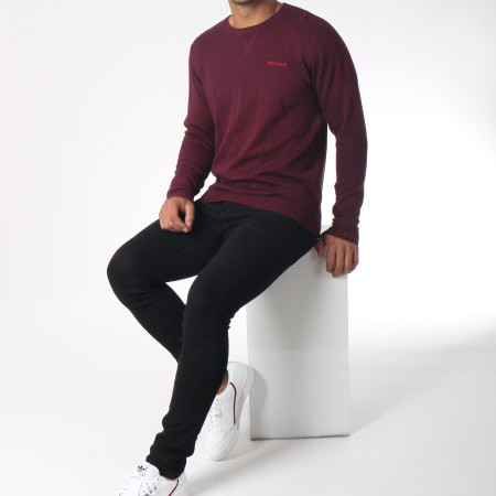 Teddy Smith - Pull Play Mouline Bordeaux Chiné