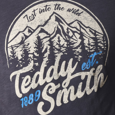 Teddy Smith - Tee Shirt Tilit Mont Bleu Marine