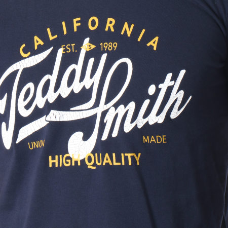 Teddy Smith - Tee Shirt Tengo Logo Bleu Marine
