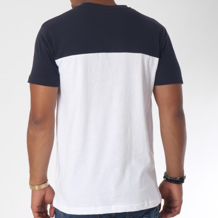 Urban Classics - Camiseta Bolsillo TB969 Blanco Azul Marino Rojo