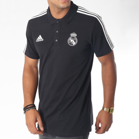 Adidas Sportswear - Polo Manches Courtes Real de Madrid CW8695 Noir Blanc