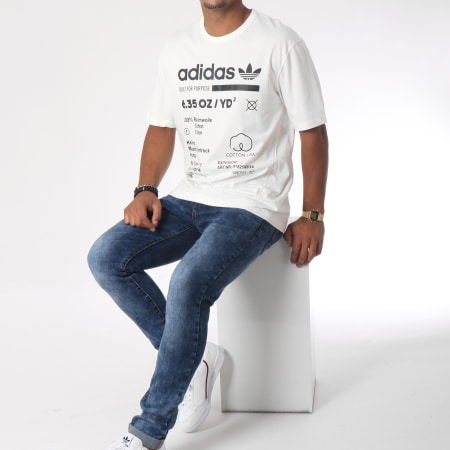 Adidas Originals - Tee Shirt Kaval Grp DM2084 Blanc Noir